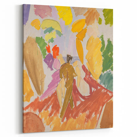 Modern Wall Art - Abstract Contemporary Faun and Nymph Painting Print