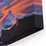 Tropical Beach Scenes - Sunset Ice Reflections Ocean Wall Art