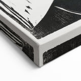 Black and White Expressionist Portrait – Abstract Monochrome Wall Art