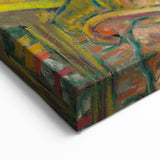 Expressionist Dining Scene – Vibrant Abstract Canvas Wall Art