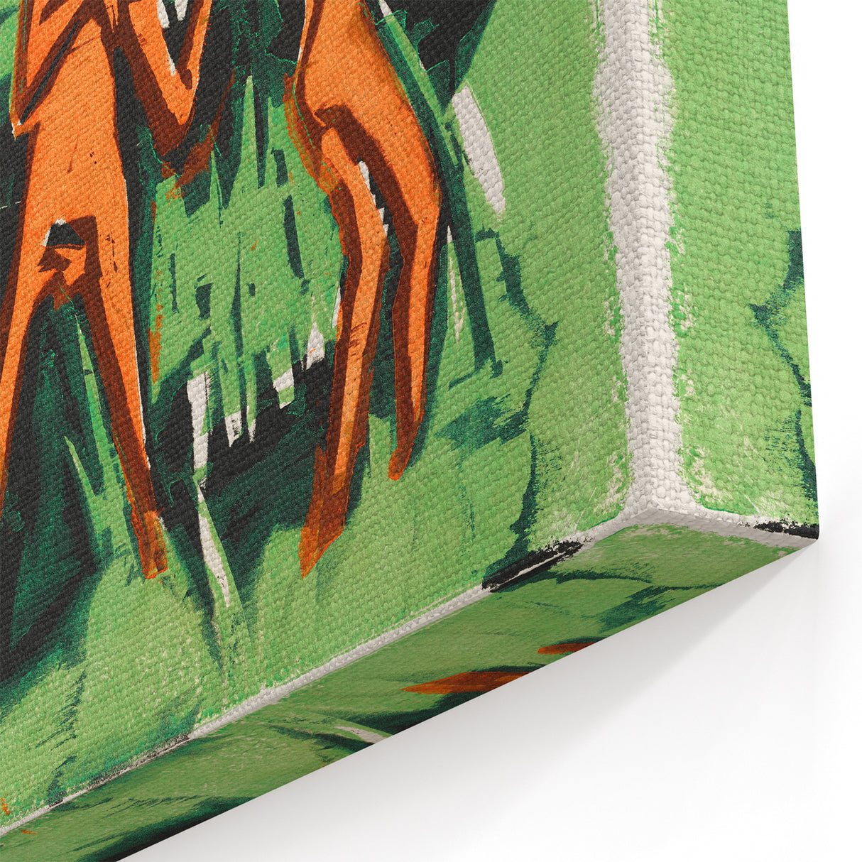 Expressionist Bathing Scene – Vibrant Abstract Nature Canvas Art