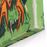 Expressionist Bathing Scene – Vibrant Abstract Nature Canvas Art