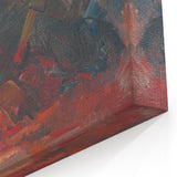 Expressionist Hunting Scene – Bold Abstract Boar Hunt Canvas Art