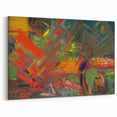 Expressionist Campfire Scene – Bold Abstract By the Campfire Wall Art
