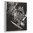 Bold Expressionist Portrait - Abstract Black and White Canvas Print