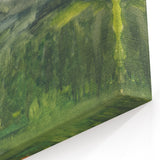Serene Expressionist Landscape - Lush Green Countryside Canvas Print
