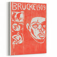 Bold Expressionist Poster - Red and White Brücke 1909 Canvas Print