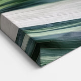 Modern Leaf Wall Art – Green and White Botanical Close-Up