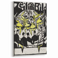 Dynamic Expressionist Dancers - Bold Yellow and Black Canvas Print