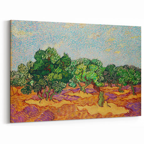 Van Gogh Olive Trees - Vibrant Impressionist Wall Art Canvas Print
