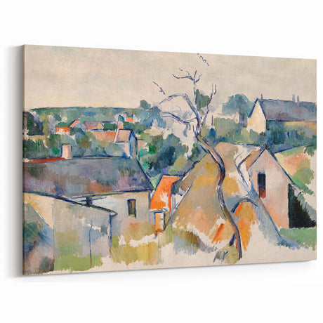 Cézanne Rooftops - Impressionist Townscape Wall Art Print