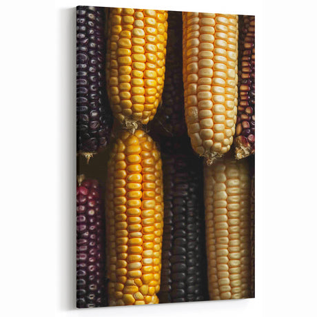 Nature Closeups Canvas Print - Multicolored Corn Wall Art