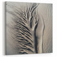 Stretched Canvas Nature Art - Sand Pattern Wall Art Closeup