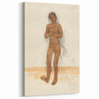 Modern Wall Art: Vintage Nude Illustration in Neutral Tones