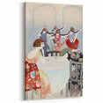Modern Wall Art: Elegant Dance Salon Scene in Vintage Style