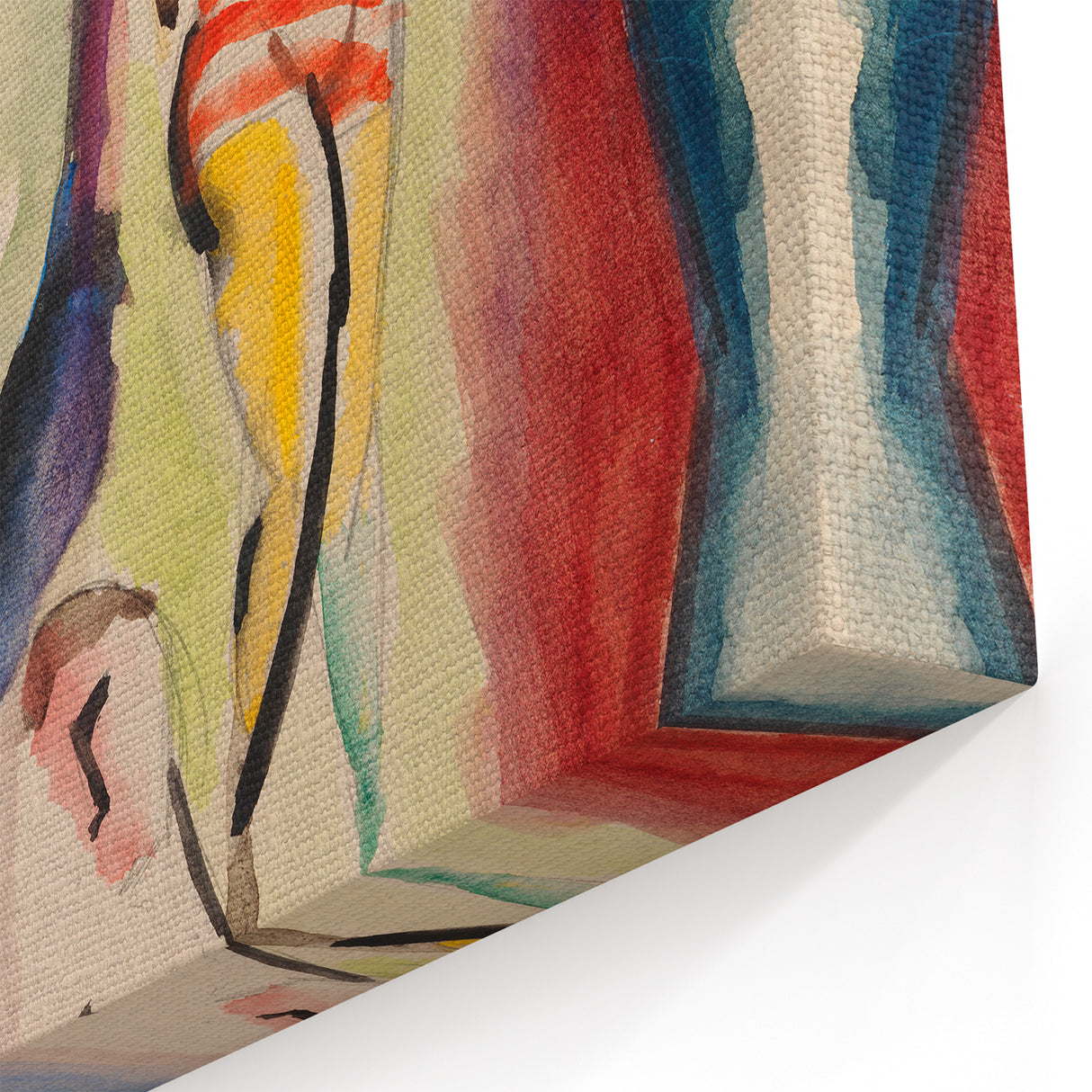 Modern Wall Art: Abstract Beach Scene with Vibrant Colors