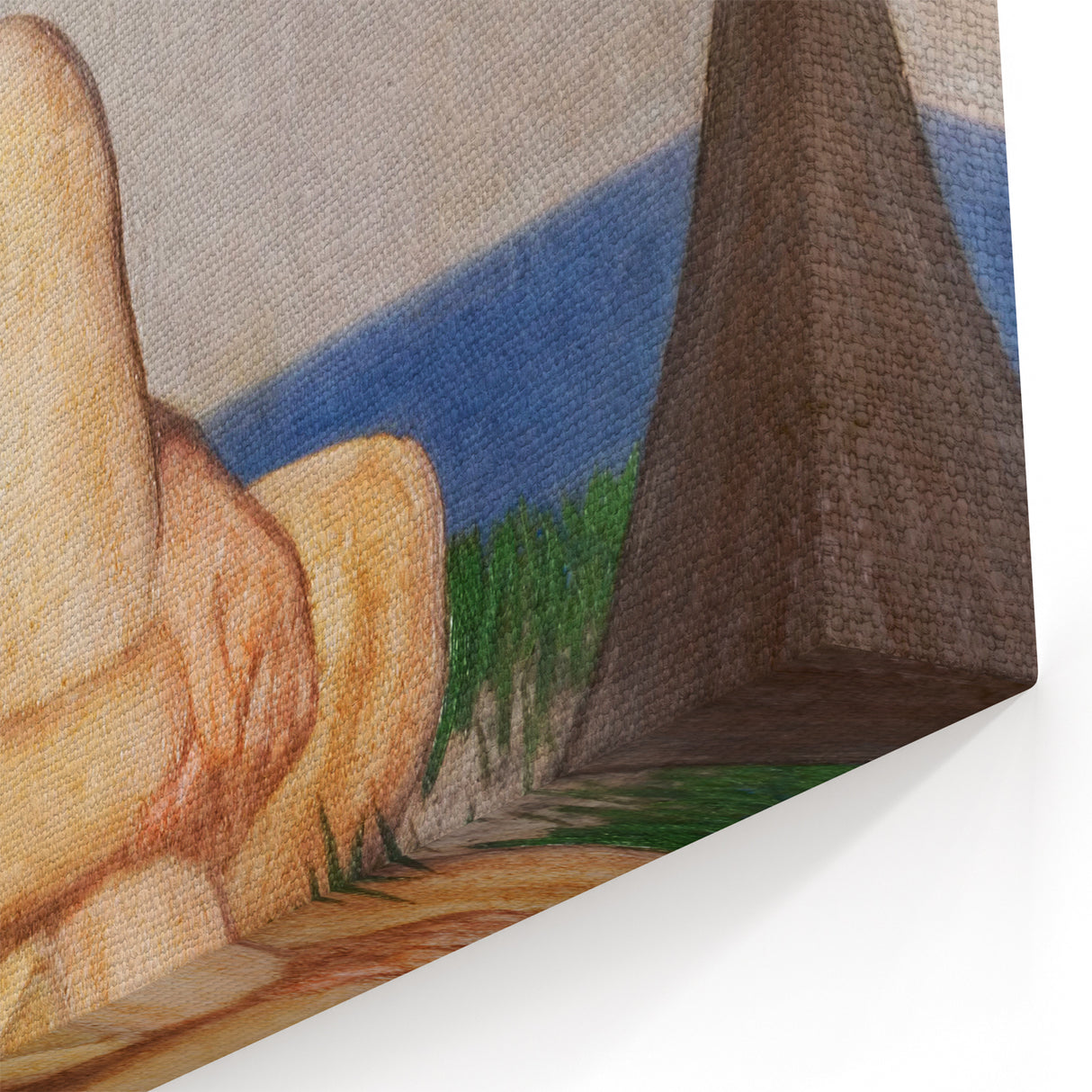 Modern Wall Art: Serene Nude Portrait by the Sea in Soft Tones