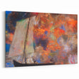 Modern Wall Art: Dreamy Sailing Scene with Vibrant Cloudscape
