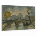 Modern Wall Art: Atmospheric Bridge Scene in Muted Gray Tones