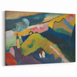 Modern Wall Art: Vibrant Abstract Mountain Landscape with a Church