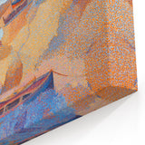 Modern Pointillism: Calanque des Antibois Coastal Scene Wall Art
