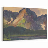 Majestic Mountain River Landscape - Rocky Hills Wall Art