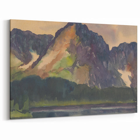 Majestic Mountain River Landscape - Rocky Hills Wall Art