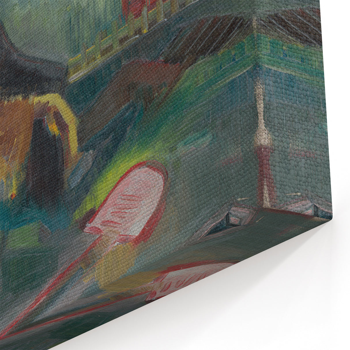 Powerful Expressionist Landscape - Dawn Canvas Print in Bold Colors