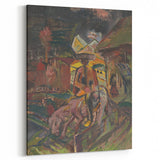 Emotive Expressionist Landscape - Departure Canvas Print in Bold Colors