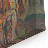 Emotive Expressionist Landscape - Departure Canvas Print in Bold Colors