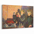 Emotive Expressionist Art - Dødskamp by Edvard Munch Canvas Print