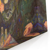 Emotive Expressionist Art - Dødskamp by Edvard Munch Canvas Print
