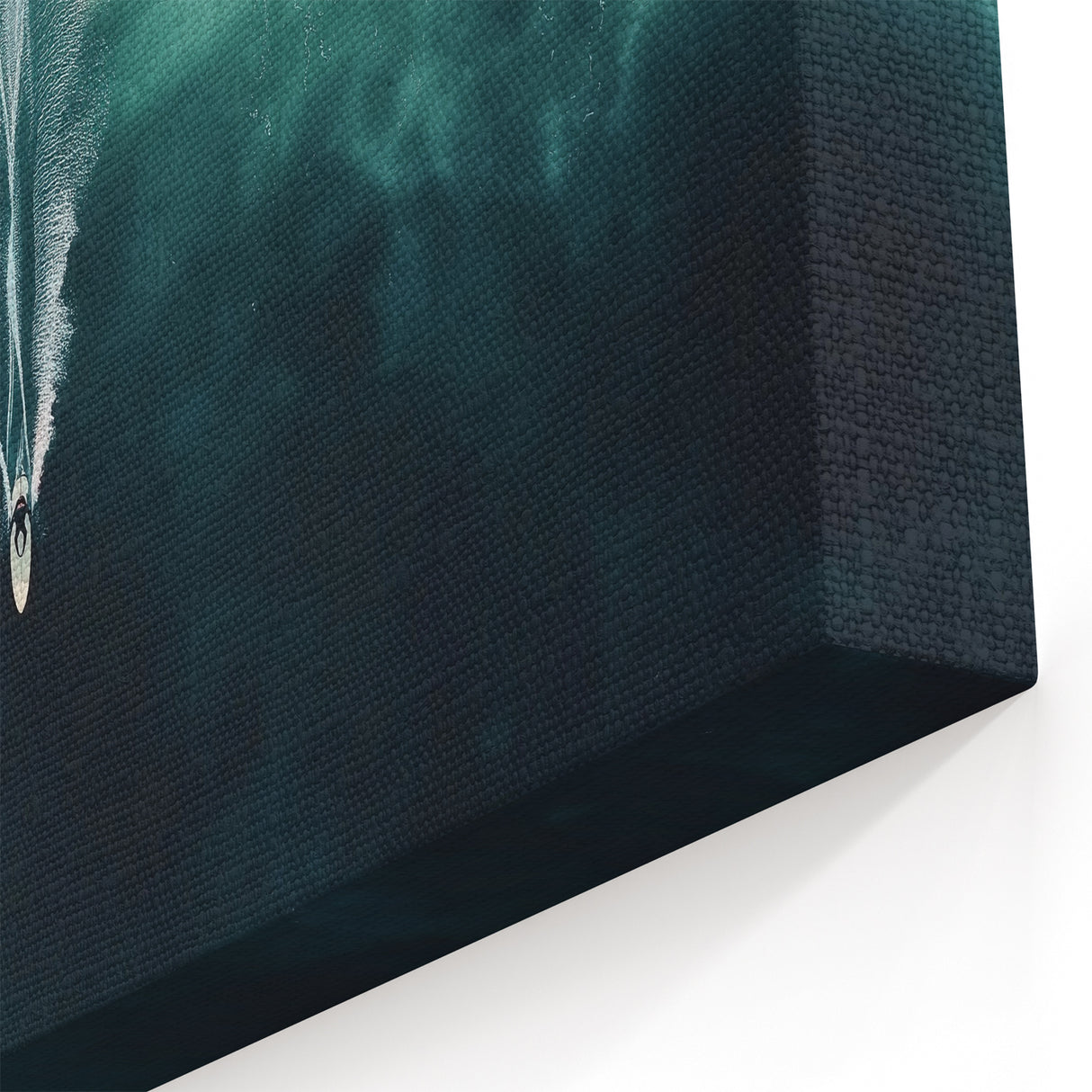 Surfer in Emerald Waves Wall Art - Aerial Ocean Adventure Decor