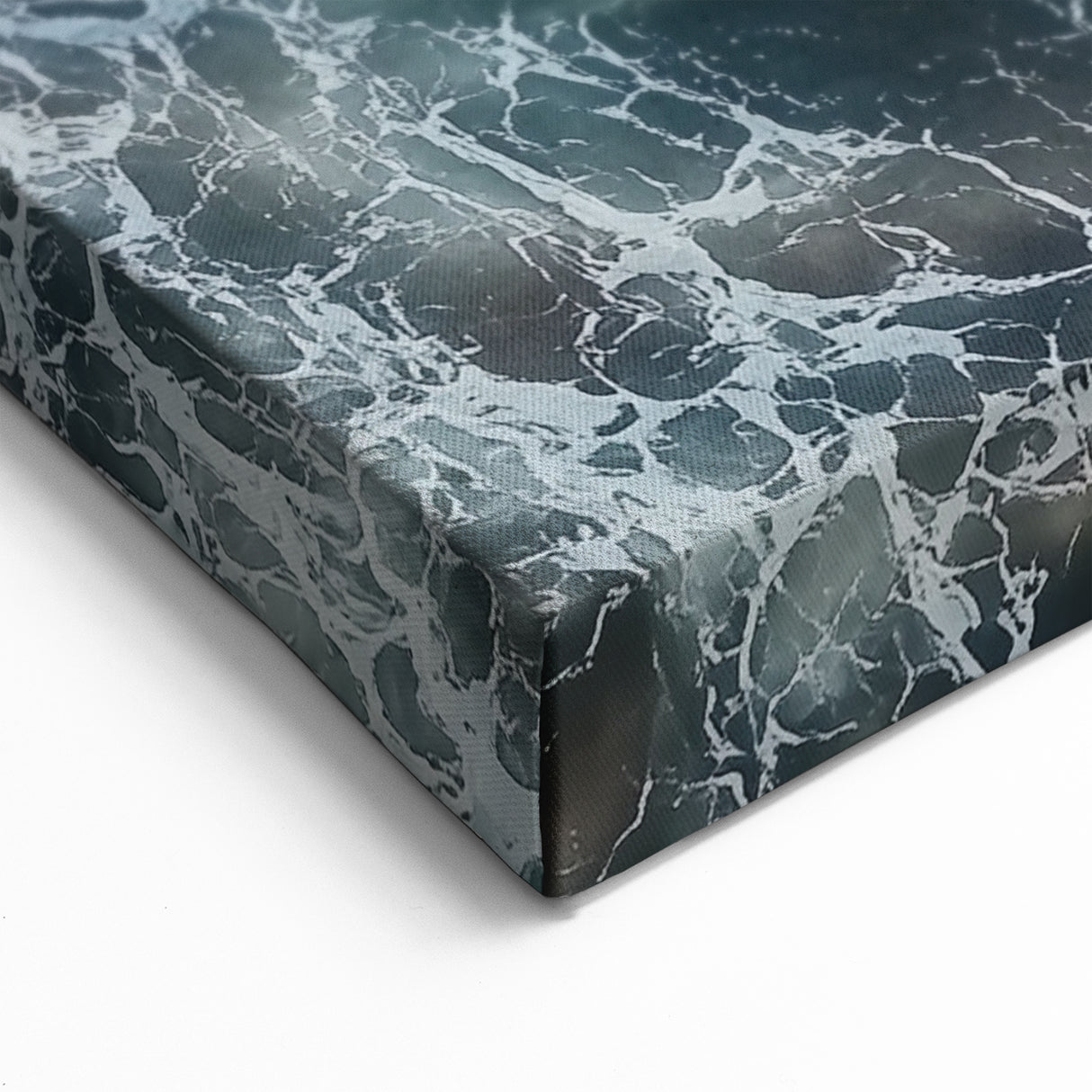 Crimson Shoreline Waves Wall Art - Dramatic Aerial Beach Scene Decor