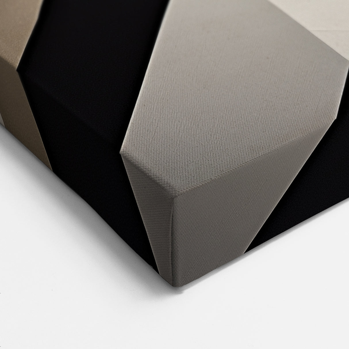 Geometric Abstract Wall Art - Black and White Chevron Pattern Design