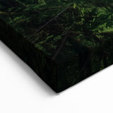 Forest Suspension Bridge Wall Art - Tranquil Green Landscape Canvas Print