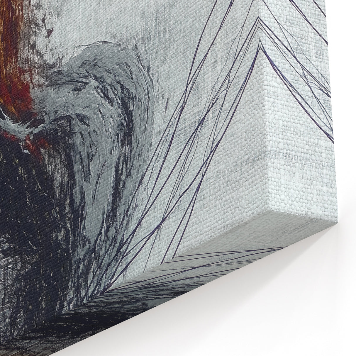 Modern Abstract Figurative Canvas - Expressive Human Form in Earthy Tones