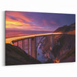 Bixby Bridge Wall Art - Sunset Coastal Landscape Canvas Print