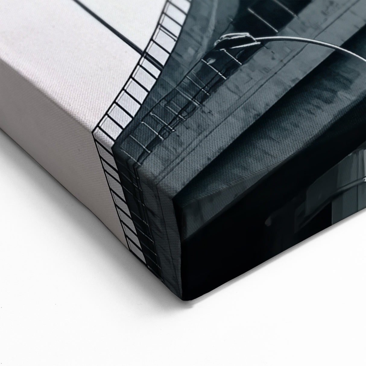 Modern Overpass Bridge Wall Art - Monochrome Urban Canvas Print