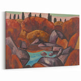 Modern Wall Art - Abstract Landscape in Warm Tones - Contemporary Decor