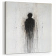 Modern Monochrome Figurative Art - Dripping Silhouette Canvas