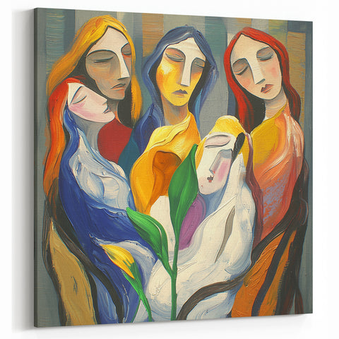 Colorful Figurative Abstracts - Vibrant Abstract Human Figures Art