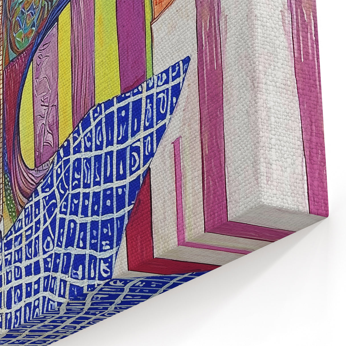Colorful Figurative Abstract Canvas - Artistic Human Figure Wall Art