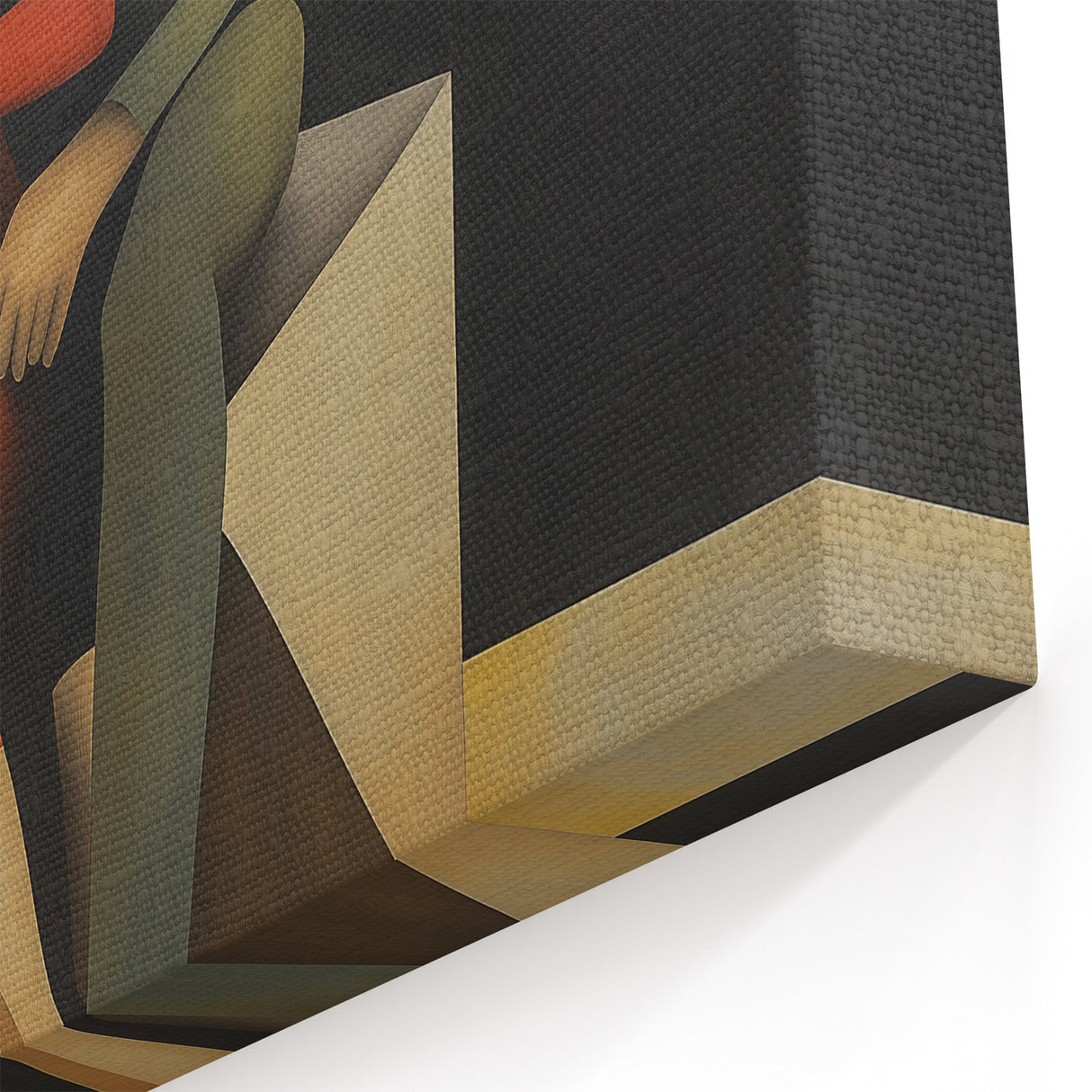 Abstract Human Figures Canvas - Modern Figurative Wall Decor in Warm Tones