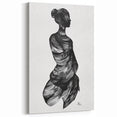 Black and White Figurative Art - Abstract Human Silhouette Wall Decor