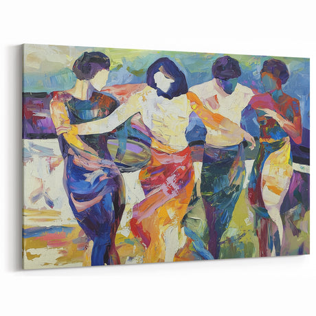 Modern Figurative Wall Decor - Colorful Abstract Dancing Figures