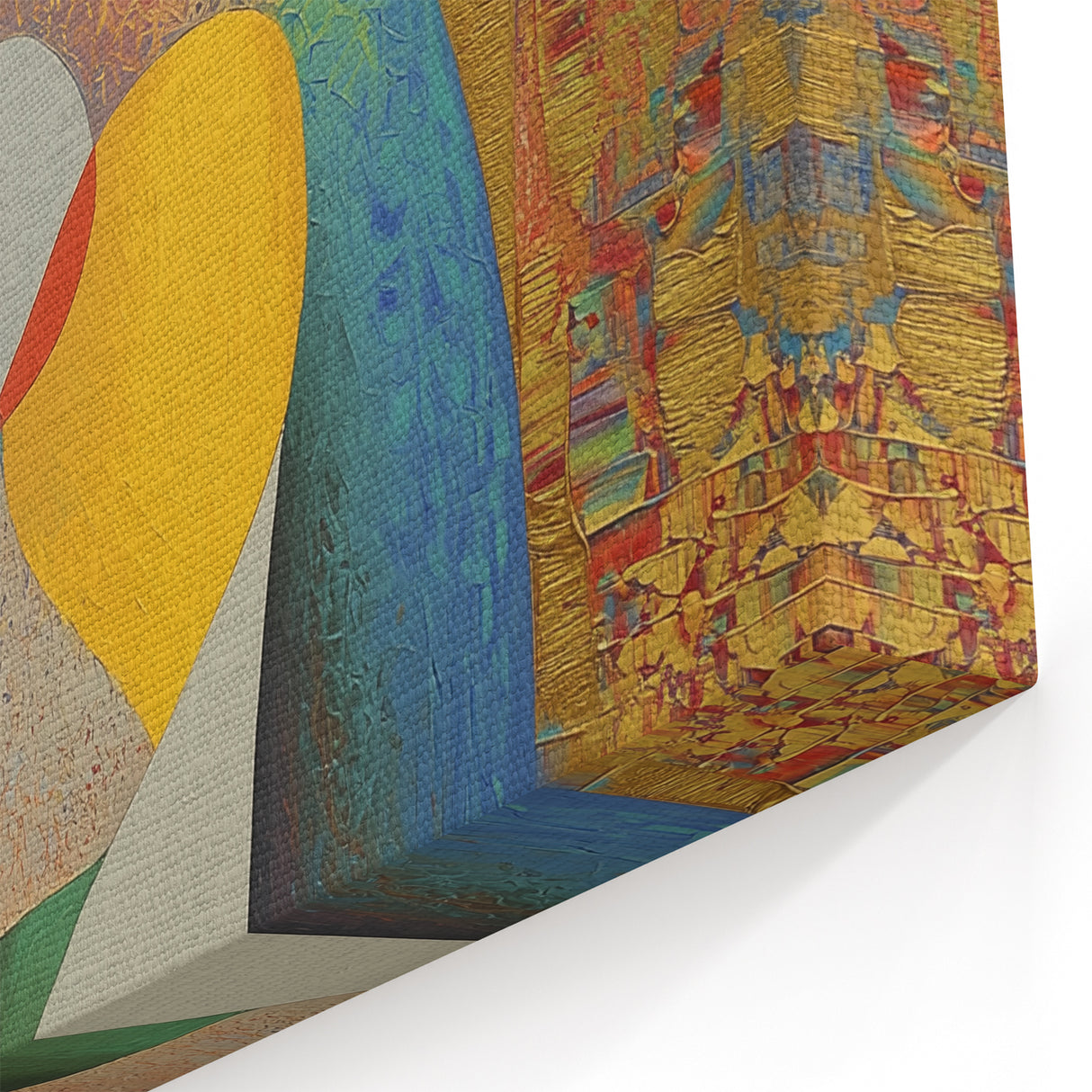 Abstract Figurative Wall Art - Vibrant Mother and Child Design