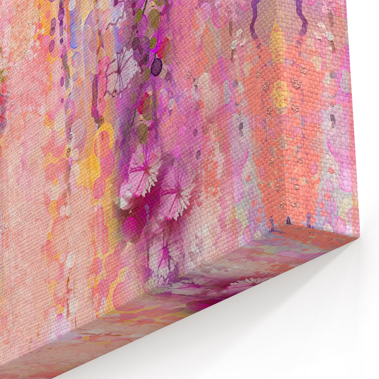 Abstract Floral Art Modern Vibrant Petals - Canvas Wall Decor