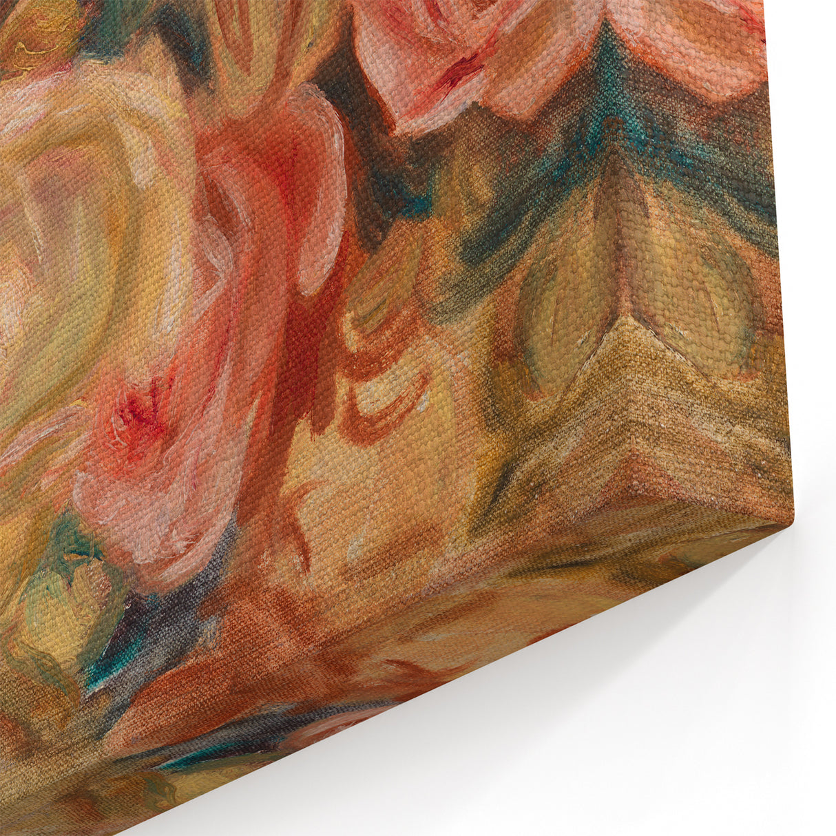 Impressionist Floral Wall Art - Renoir's Roses on Canvas Print
