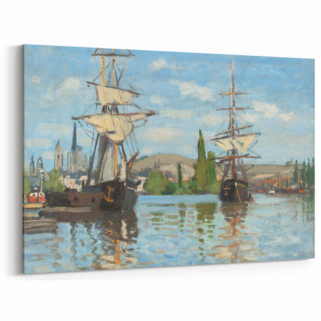 Impressionist Maritime Wall Art - Monet's Ships on the Seine